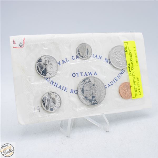 #4708-1871-1971 CANADA PROOF LIKE SET OF