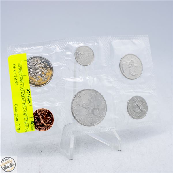 #4709-1985 CANADA PROOF LIKE SET OF 6 COINS