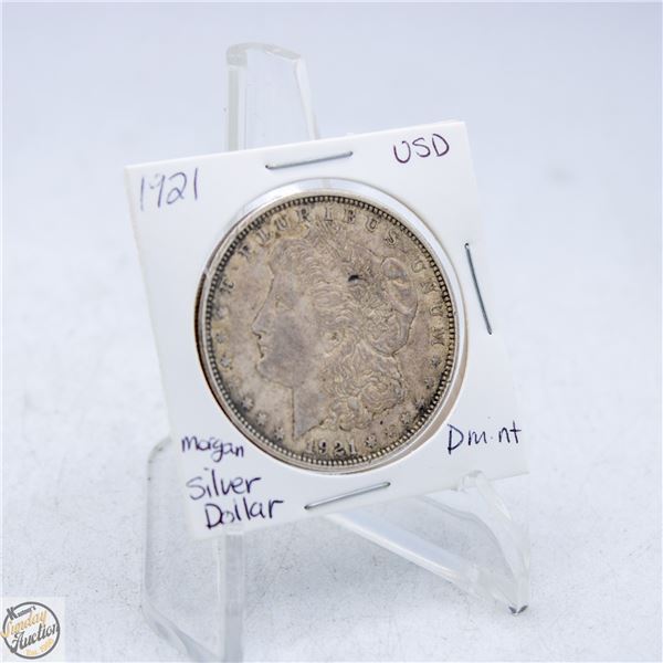 1921-D MORGAN SILVER DOLLAR 90% SILVER