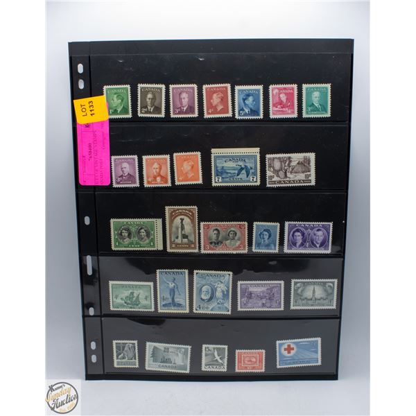 SHEET OF VINTAGE STAMPS CANADA POST