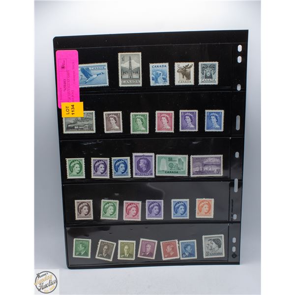 SHEET OF VINTAGE STAMPS CANADA POST