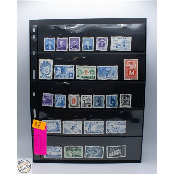 SHEET OF VINTAGE STAMPS CANADA POST