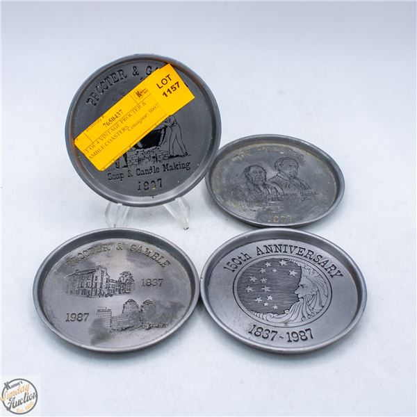 SET OF 4 VINTAGE PROCTOR & GAMBLE COASTERS