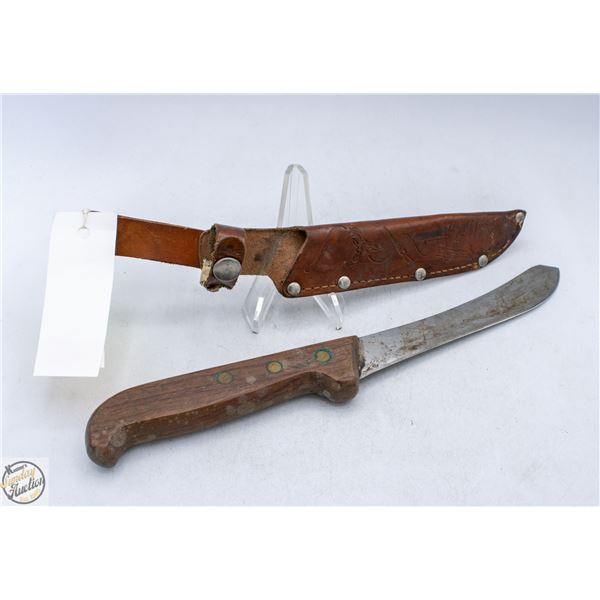 LEATHER SHEATHED KNIFE