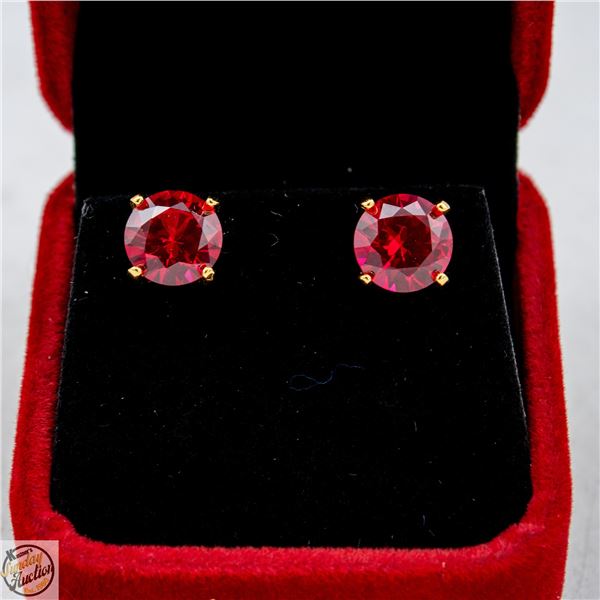 #4703-4.00 CT ROUND BRILLIANT CUT RUBIES,