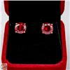 Image 1 : #4703-4.00 CT ROUND BRILLIANT CUT RUBIES,