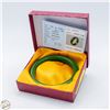 Image 1 : #4759-EMERALD GREEN JADE BANGLE WITH