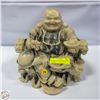 Image 1 : VINTAGE ORIENTAL BUDDHA STATUE H-10.5"