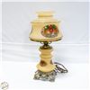 Image 1 : VINTAGE GLASS SHADE TABLE LAMP H-22"