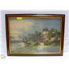 Image 1 : VINTAGE MG HILLER LITHOGRAPH 30"X22"