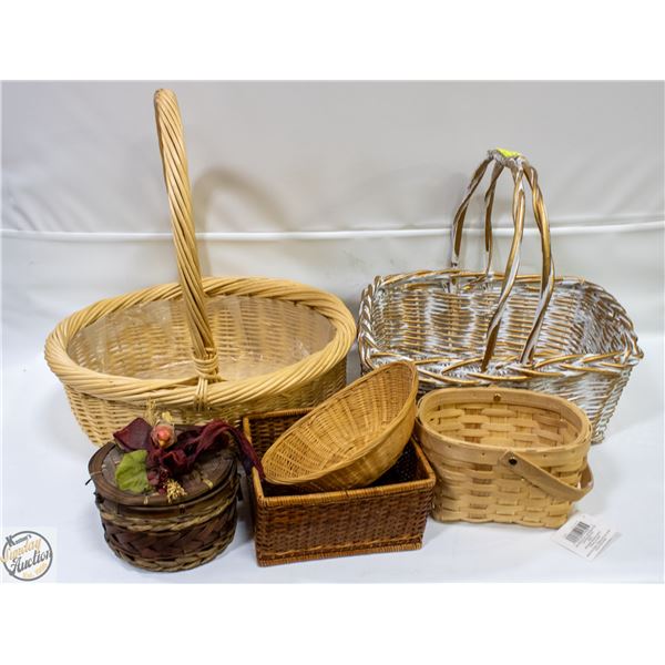DECORATIVE BASKETS- ASSORTED LOT