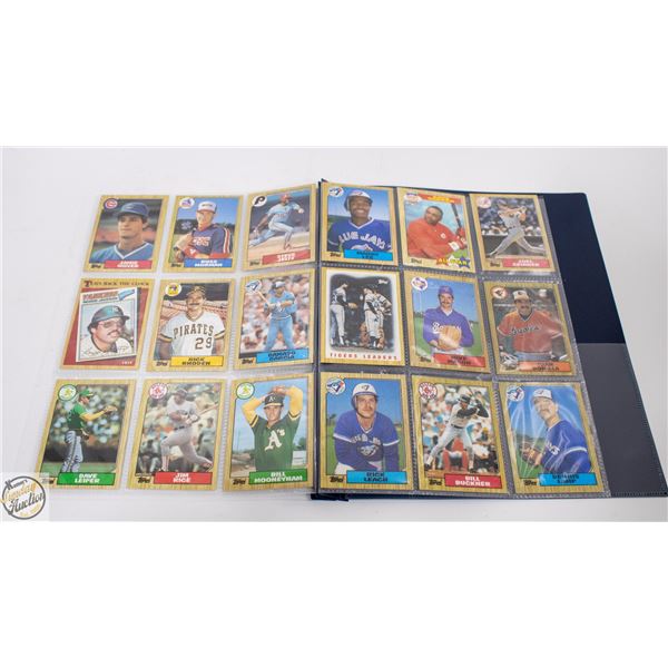 1987 TOPS BASEBALL CARDS `18 CARDS