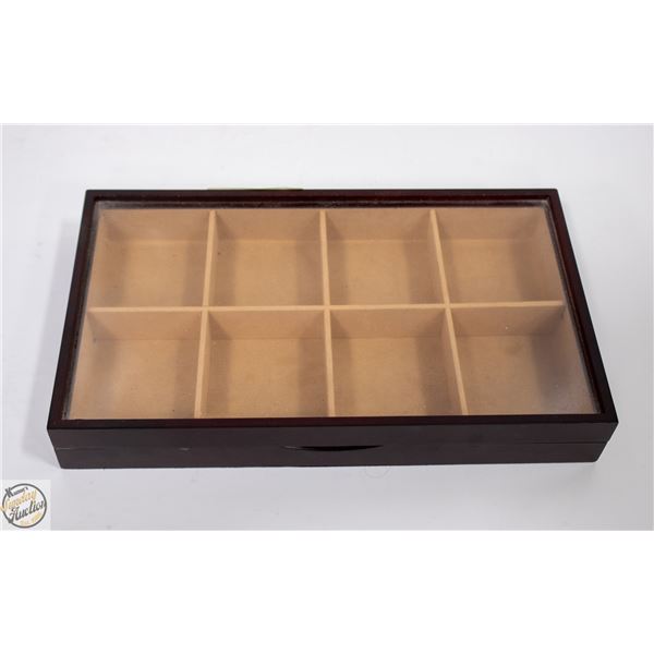 8 SLOT WOOD JEWERLY BOX