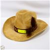Image 1 : VINTAGE TAN BECO COWBOY HAT SIZE LRG 7-1/4 -
