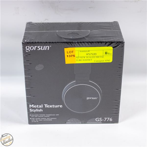 BRAND NEW SEALED METAL TEXTURE HADSET