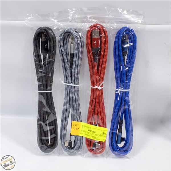 BRAND NEW SEALED BRADED USB TO UEBC CABLES 10 FEET