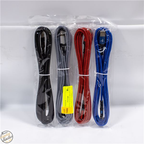 BRAND NEW SEALED BRADED USB TO UEBC CABLES 10 FEET