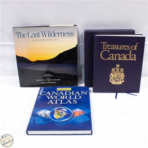 3 LARGE HARDCOVER BOOKS ON CANADA