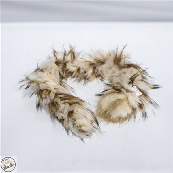 MITCHIES 100% GENUINE RABBIT FUR SCARF-ESTATE