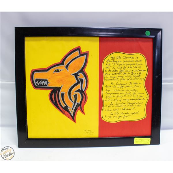 VINTAGE ARTIST SIGNED NORTH AMERICAN NATIVE