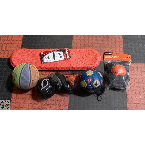 LOT OF SPORTS EQUIPMENT-CONES,