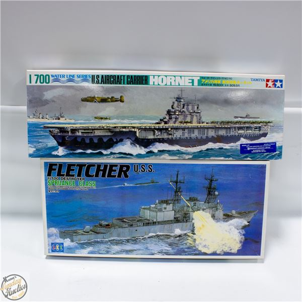 2- 1/700 SCALE SHIP MODELS UNASSEMBLED