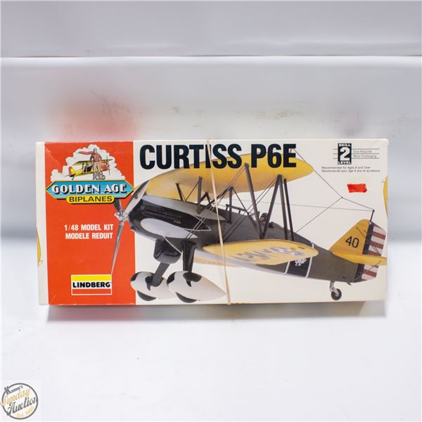LINDBERG 1/48 SCALE BIPLANE MODEL KIT