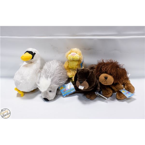 BAG OF NEW WEBKINZ STUFFED ANIMALS