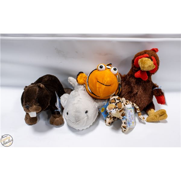 BAG OF NEW WEBKINZ STUFFED ANIMALS