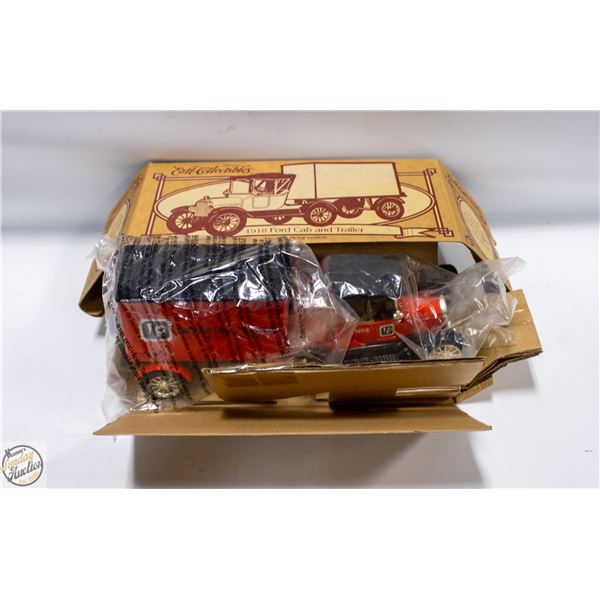ERTL COLLECTABLES 1918 FORD CAB & TRAILER
