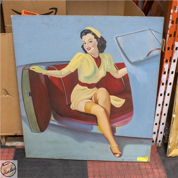 ESTATE VINTAGE LARGE ORIGINAL CANVAS