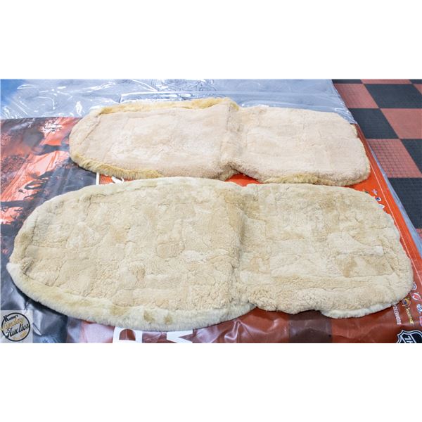 2 SHERPA STYLE SEAT COVERS (COLORS MAY VARY)