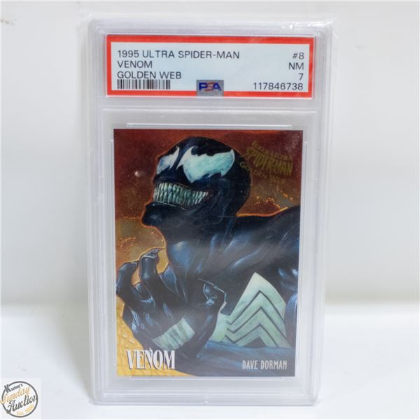 PSA 7 1995 ULTRA SPIDERMAN GOLDEN WEB VENOM