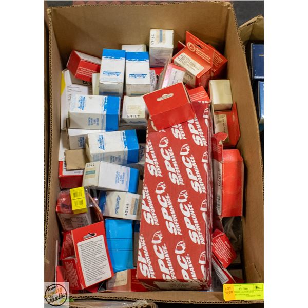 BOX OF SMALL AUTOPARTS / HARDWARE AND MORE