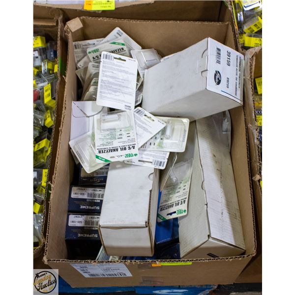 BOX OF VARIOUS NEW IN BOX CAR PARTS