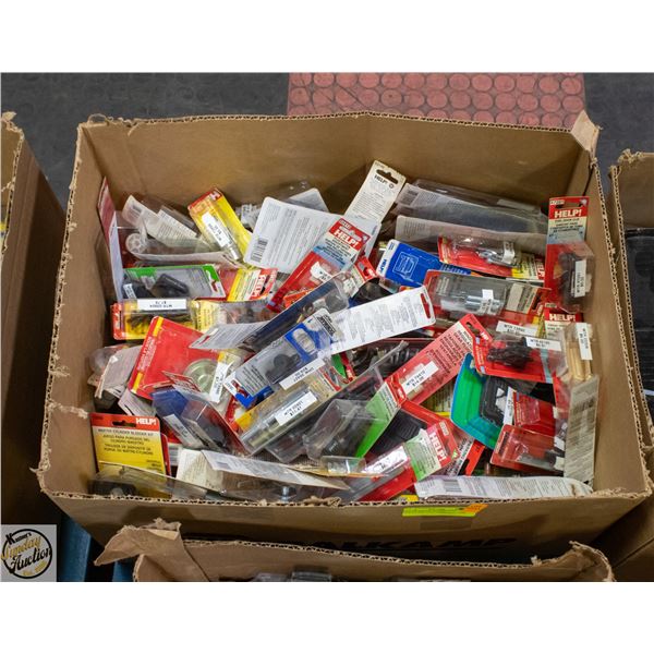 BOX OF SMALL AUTOPARTS / HARDWARE AND MORE