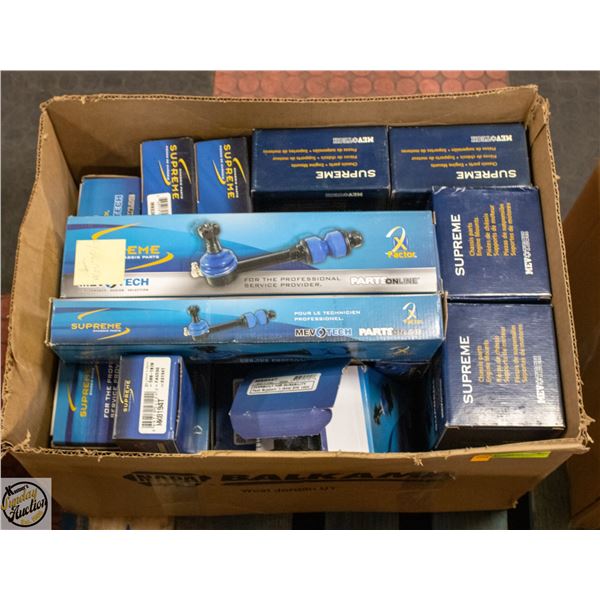 BOX OF VARIOUS NEW IN BOX CAR PARTS