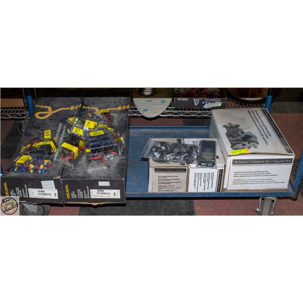 SHELF OF AUTOPARTS SMALL ACCESSORY  ITEMS AND