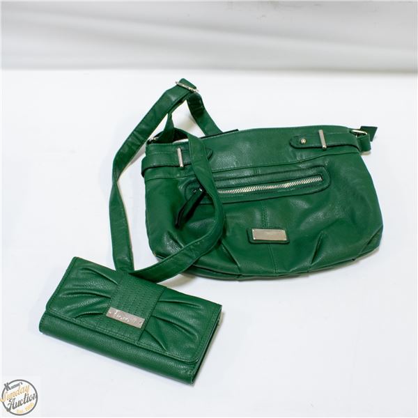 ESTATE FIORELLI GREEN LEATHER CROSS