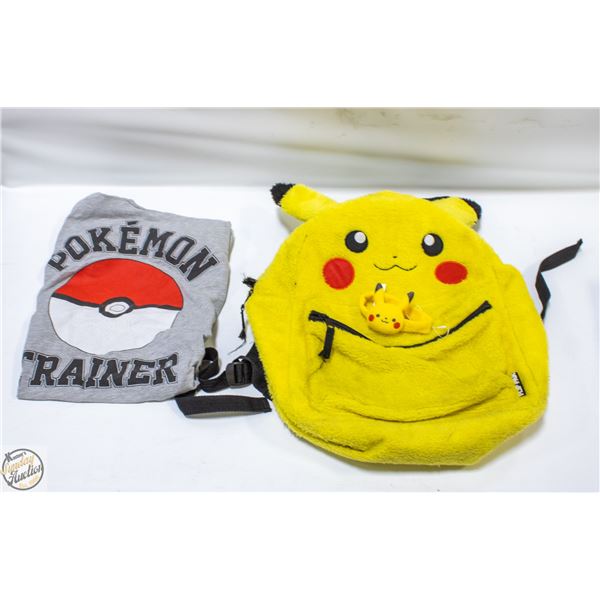 ESTATE POKEMON BACKPACK + LADIES S POKEMON SHIRT +