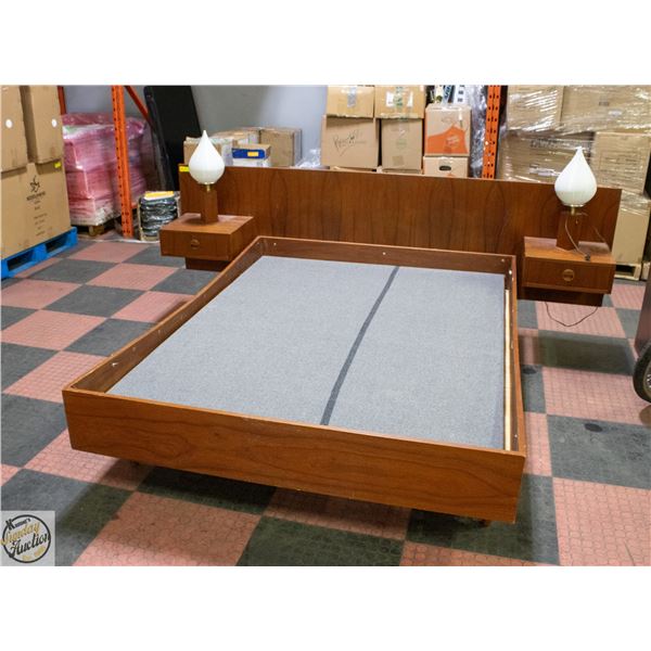 ESTATE TEAK DOUBLE SIZED BED FRAME WITH