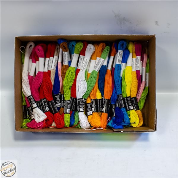 FLAT OF EMBROIDERY FLOSS SKEINS