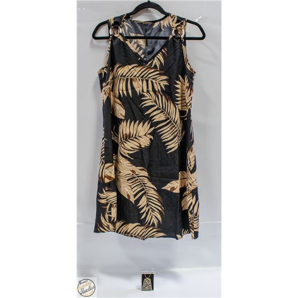 SZ. M TAN LEAF PAT. W RING DETAIL &