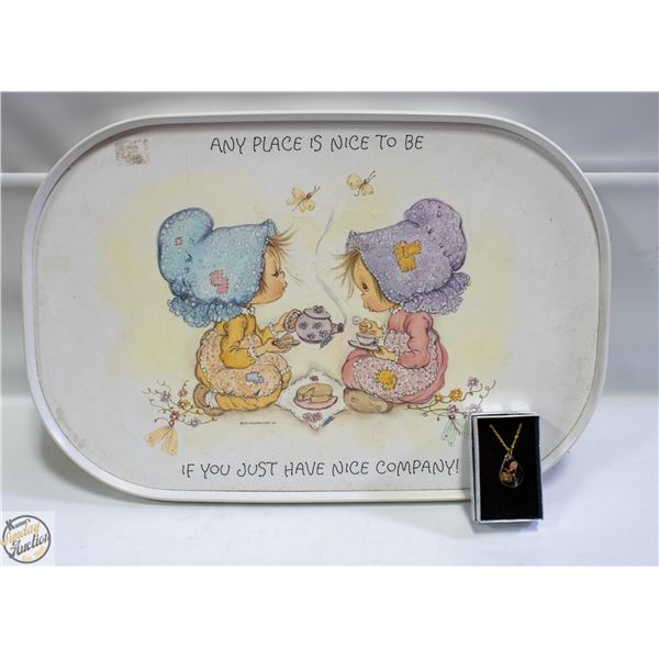 1973 HALLM. 12” X 17” SERV. TRAY, DRYED