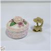 Image 1 : HAND CARVED SOAPSTONE BIRD & PORCEL.