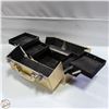 Image 1 : VTG. GOLD-TONED QUILTED MCM VANITY CASE