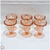 Image 1 : 6 VTG. LUMINARC ROSALINE PINK GLASS