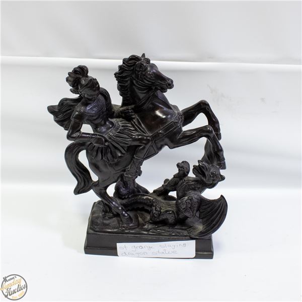 ST GEORGE SLATYING DRAGON STATUE