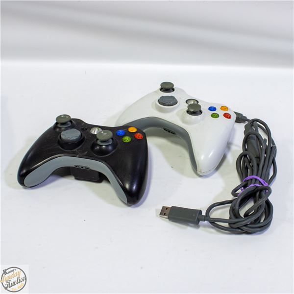 2 XBOX CONTROLLERS BLACK