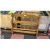Image 1 : TWIN BED FRAME STAINED WOOD HEADBOARD